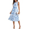 image:imageLYANER Womens Summer Maxi Dress Abstract Print Ruffle A Line Sleeveless Casual Flowy Beach Sun DressBlue