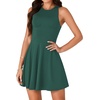image:imageLYANER Womens Tank Sleeveless Flared Hem Swing A Line Cocktail Party Mini Short DressDark Green