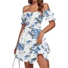 Deep Blue Floral Print