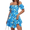 Royal Blue Floral Print