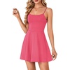 image:imageLYANER Womens Adjustable Spaghetti Straps Mini Dress Backless A Line Flowy Fit and Flare Cami Slip Short DressesRose