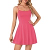 image:imageLYANER Womens Adjustable Spaghetti Straps Mini Dress Backless A Line Flowy Fit and Flare Cami Slip Short DressesRose