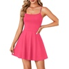 image:imageLYANER Womens Adjustable Spaghetti Straps Mini Dress Backless A Line Flowy Fit and Flare Cami Slip Short DressesRose