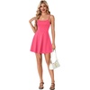 image:imageLYANER Womens Adjustable Spaghetti Straps Mini Dress Backless A Line Flowy Fit and Flare Cami Slip Short DressesRose
