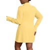 image:imageLYANER Womens Button Down Shirt Dress Collared Long Sleeve Sexy Tops Slit Hem Long ShirtsLight Yellow