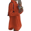 image:imageLYANER Womens Casual Shirt Dress Collar V Neck Button Down Loose Long Sleeve Mini DressesLight Pure Caramel