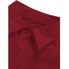 image:imageLYANER Womens Casual Shirt Dress Collar V Neck Button Down Loose Long Sleeve Mini DressesLight Pure Deep Red
