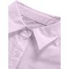 image:imageLYANER Womens Casual Shirt Dress Collar V Neck Button Down Loose Long Sleeve Mini DressesLight Purple