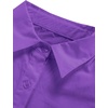 image:imageLYANER Womens Casual Shirt Dress Collar V Neck Button Down Loose Long Sleeve Mini DressesPure Dark Purple
