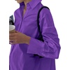 image:imageLYANER Womens Casual Shirt Dress Collar V Neck Button Down Loose Long Sleeve Mini DressesPure Dark Purple