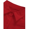 image:imageLYANER Womens Casual Shirt Dress Collar V Neck Button Down Loose Long Sleeve Mini DressesRed