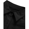 image:imageLYANER Womens Casual Shirt Dress Collar V Neck Button Down Loose Long Sleeve Mini DressesSolid Black