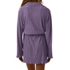 image:imageLYANER Womens Collar V Neck Button Down Pleated Long Sleeve Mini Shirt Dress with BeltPurple