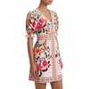 image:imageLYANER Womens Floral Print V Neck Short Sleeve Ruched A Line Beach Vacation Mini SundressPink
