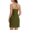 image:imageLYANER Womens Halter Neck Hollow Out Adjustable Spaghetti Strap A Line Vacation DressLight Army Green