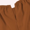 image:imageLYANER Womens Off Shoulder Wrap Ruffle Puff Short Sleeve Ruched Tie Back DressBrown
