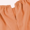 image:imageLYANER Womens Off Shoulder Wrap Ruffle Puff Short Sleeve Ruched Tie Back DressLight Orange