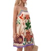 image:imageLYANER Womens Satin Floral Boho Spaghetti Strap Sleeveless Beach Vacation Mini SundressChampagne
