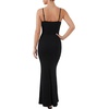 image:imageLYANER Womens Spaghetti Strap Backless Bodycon Wedding Guest Maxi Slip DressesBlack