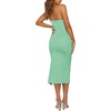 image:imageLYANER Womens Spaghetti Straps Split Slit Hem Sleeveless Bodycon Cocktail Party Midi DressLight Green