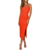 image:imageLYANER Womens Spaghetti Straps Split Slit Hem Sleeveless Bodycon Cocktail Party Midi DressOrange