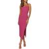 image:imageLYANER Womens Spaghetti Straps Split Slit Hem Sleeveless Bodycon Cocktail Party Midi DressRose