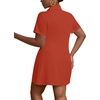 image:imageLYANER Womens Split Shirt Dress Collar V Neck Button Down Short Sleeve Sexy Mini Shirt DressesCaramel