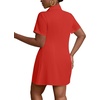 image:imageLYANER Womens Split Shirt Dress Collar V Neck Button Down Short Sleeve Sexy Mini Shirt DressesRed
