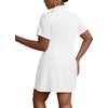 image:imageLYANER Womens Split Shirt Dress Collar V Neck Button Down Short Sleeve Sexy Mini Shirt DressesWhite