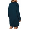 image:imageLYANER Womens Sweatshirt Dress Crewneck Long Sleeve Loose Fit Mini Sweat Shirt Dress with PocketsDenim Blue