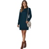 image:imageLYANER Womens Sweatshirt Dress Crewneck Long Sleeve Loose Fit Mini Sweat Shirt Dress with PocketsDenim Blue