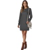 image:imageLYANER Womens Sweatshirt Dress Crewneck Long Sleeve Loose Fit Mini Sweat Shirt Dress with PocketsSolid Grey