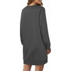 image:imageLYANER Womens Sweatshirt Dress Crewneck Long Sleeve Loose Fit Mini Sweat Shirt Dress with PocketsSolid Grey