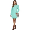 image:imageLYANER Womens Sweatshirt Dress Crewneck Long Sleeve Loose Fit Mini Sweat Shirt Dress with PocketsSolid Mint Green