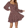 Floral Wine Red
