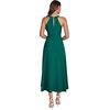 image:imageLYANER Womens Halter Off Shoulder Sleeveless Zipper Back High Waist Split Hem Long DressDark Green