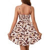 image:imageLYANER Womens Shirred Ruffle A Line Spaghetti Strap Sleeveless Mini Slip DressCaramel