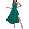 image:imageLYANER Womens Halter Off Shoulder Sleeveless Zipper Back High Waist Split Hem Long DressDark Green
