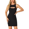 image:imageLYANER Womens Sexy Sleeveless Cut Out Ribbed Knit Bodycon Cute Mini Tank DressBlack