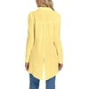 image:imageLYANER Womens Collar V Neck Split Hem Button Down Long Sleeve Long Shirt Blouse Tunic TopLight Yellow