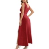 image:imageLYANER Womens Elegant Wrap V Neck Sparkly Glitter High Waist Belt Sleeveless Split Maxi Party DressRed