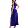 image:imageLYANER Womens Elegant Wrap V Neck Sparkly Glitter High Waist Belt Sleeveless Split Maxi Party DressRoyal Blue
