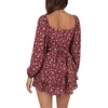 image:imageLYANER Womens Jumpsuit Lantern Long Sleeve Ruffle Layer Tie Mini Short RomperWhite Floral