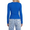 image:imageLYANER Womens Lace V Neck Long Sleeve Fitted Shirts Basic Ribbed Knit Tops Going Out Trendy TopRoyal Blue