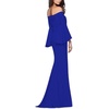 image:imageLYANER Womens Off Shoulder Side Split Bell Long Sleeve Cocktail Bodycon Maxi DressRoyal Blue