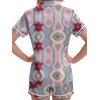 image:imageLYANER Womens Satin Pajamas for Women Silk 2 Piece Pj Sets Short Sleeve Button Down LoungewearLight Purple Print