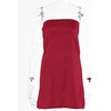 image:imageLYANER Womens Satin Silk Hollow Out Back Strapless Tube Bodycon Club Mini DressBurgundy