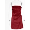 image:imageLYANER Womens Satin Silk Hollow Out Back Strapless Tube Bodycon Club Mini DressBurgundy