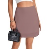 image:imageLYANER Womens Satin Silky Mini Skirt Elastic High Waisted Side Zipper A Line Flowy Short SkirtsDusty Purple