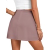 image:imageLYANER Womens Satin Silky Mini Skirt Elastic High Waisted Side Zipper A Line Flowy Short SkirtsDusty Purple